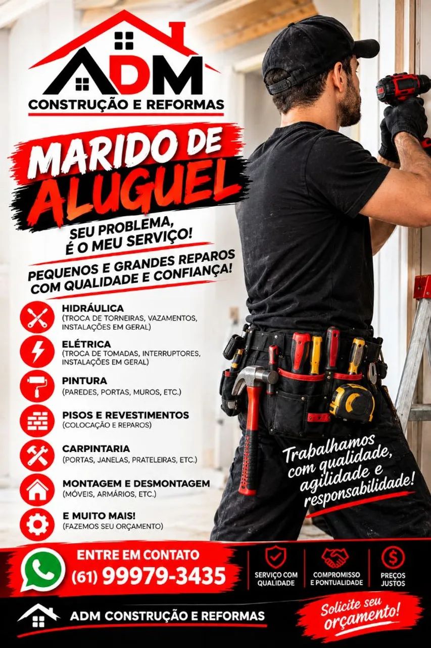 Marido de aluguel , construímos e reformamos 