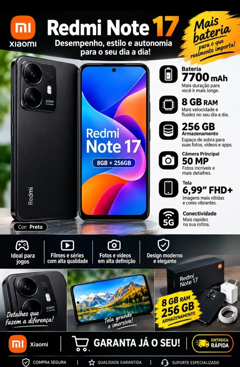 Celular Redimi Note 17 8 Ram /256 Gb - Foto 4