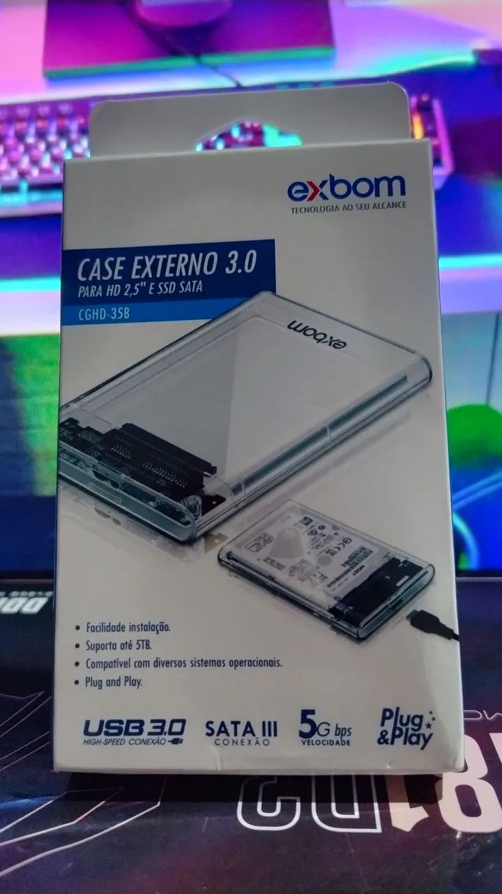 CASE PARA SSD OU HD ENTRADA USB 3.0 - Foto 2
