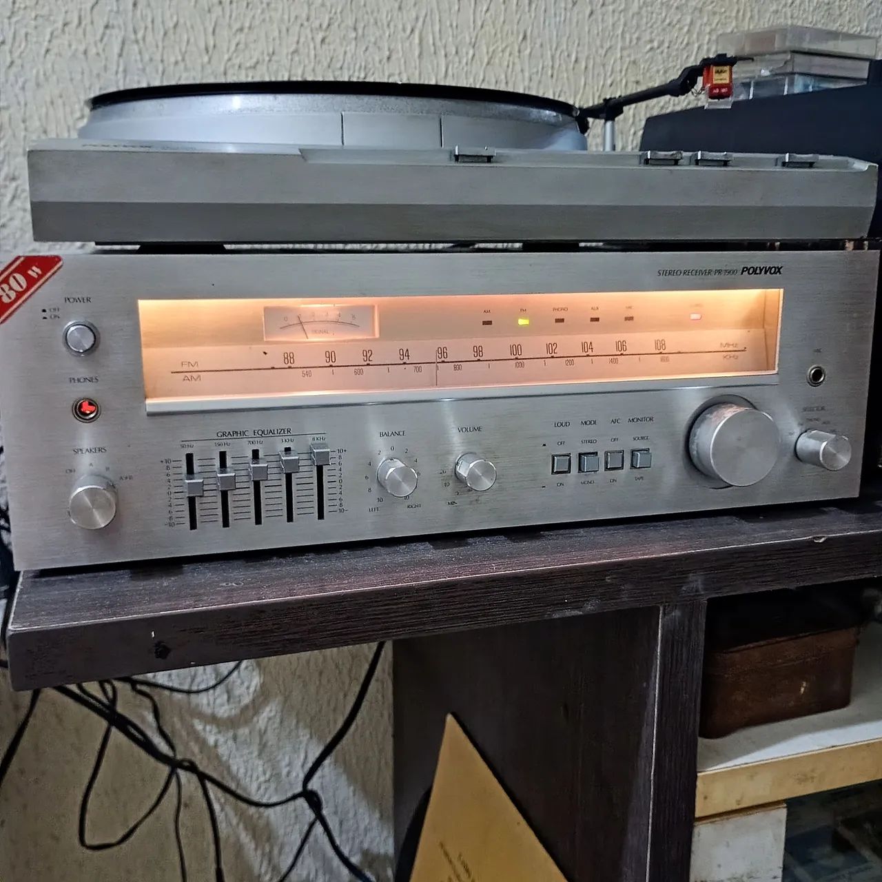 Conjunto polyvox clássico do anos 70 receiver e toca discos funcionando perfeitamente  - Foto 2