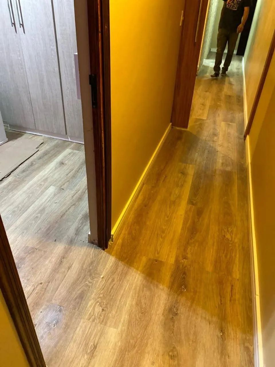 Instalação de vinílico, rodapé 