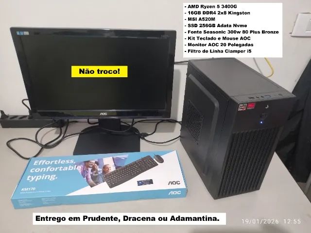 Computador AMD Ryzen 5 3400G 16GB 