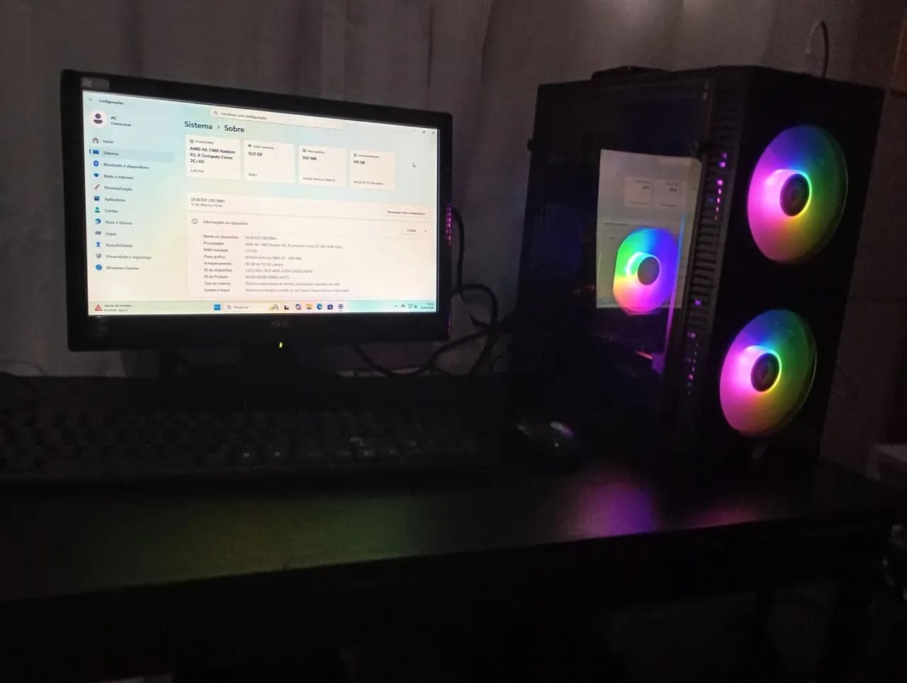 PC Gamer Completo Placa de vídeo NVidia + 12GB de RAM + SSD - Foto 5