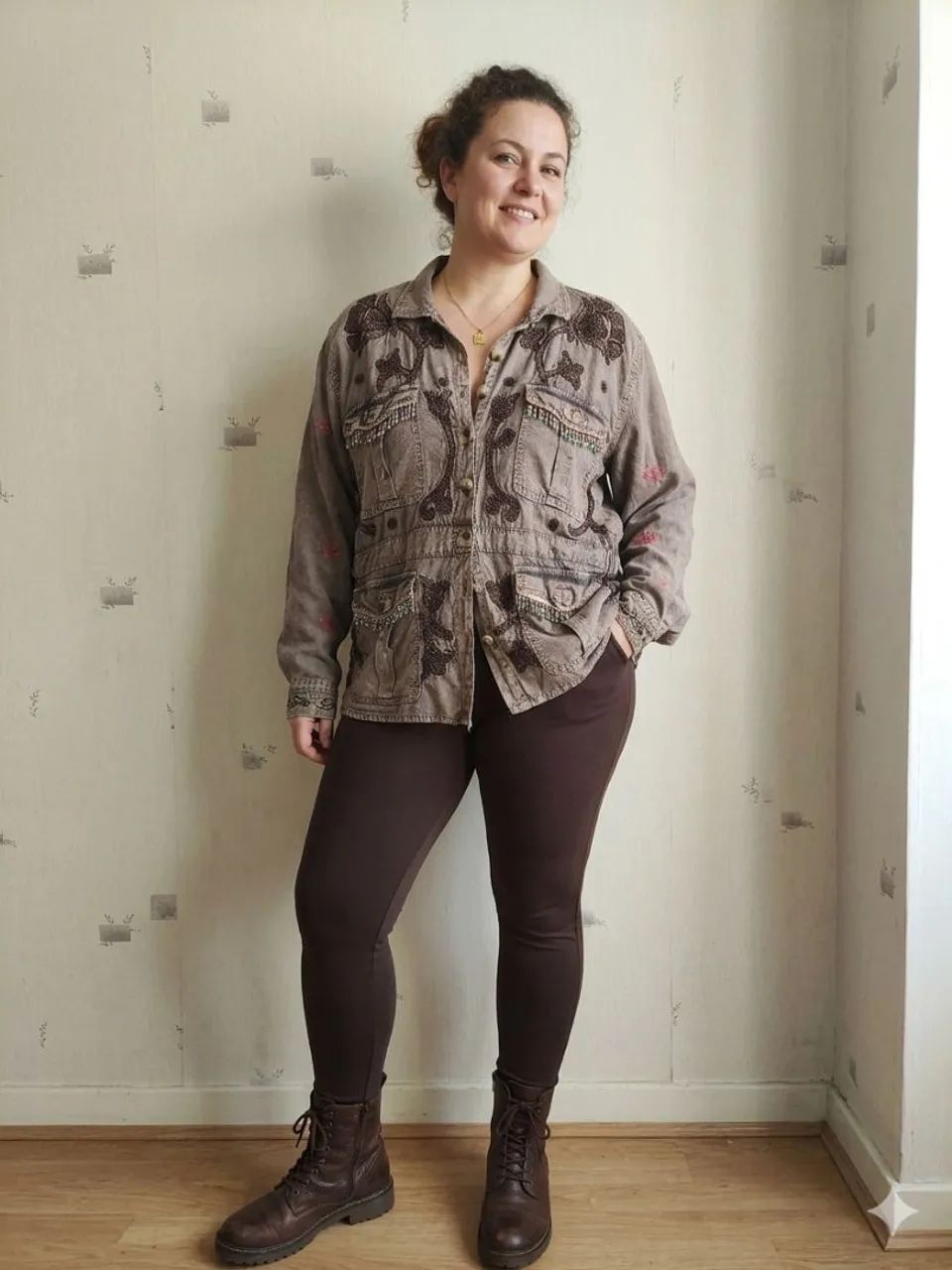 PARKA camisa bordada