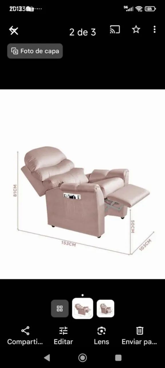 Vendo poltrona para extensão de cílios ou outros. - Foto 4