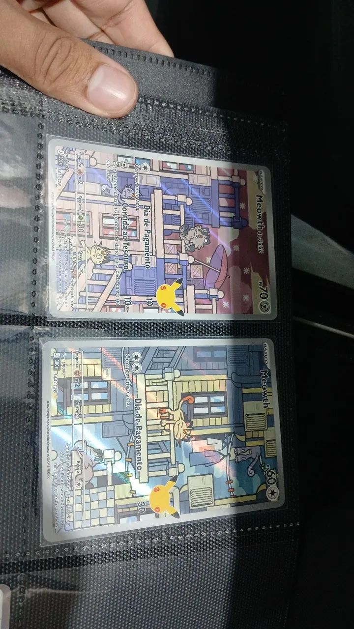 Carta pokemon tcg meowth e de alola 