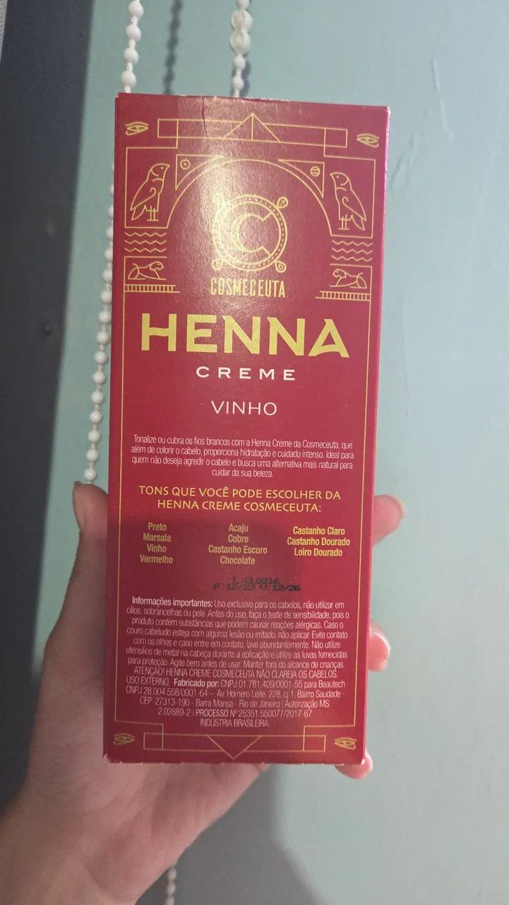 Henna cor Vinho para cabelo - Foto 2