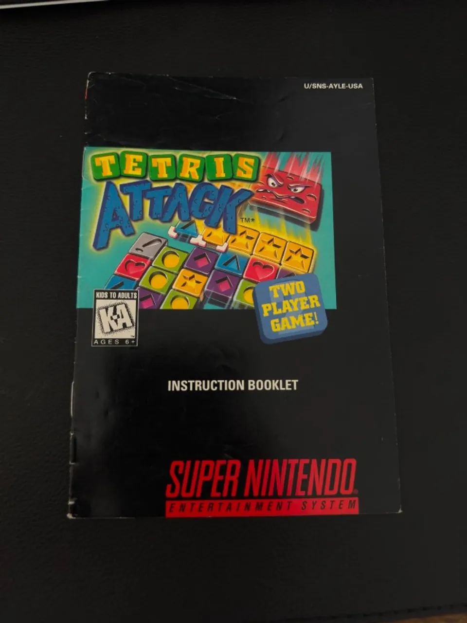 Manual Tetris Attack Super Nintendo Original