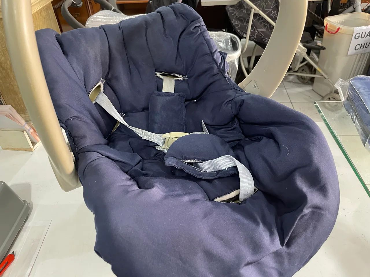 Bebê conforto Galzerano Cocoon Liso Azul - Foto 5