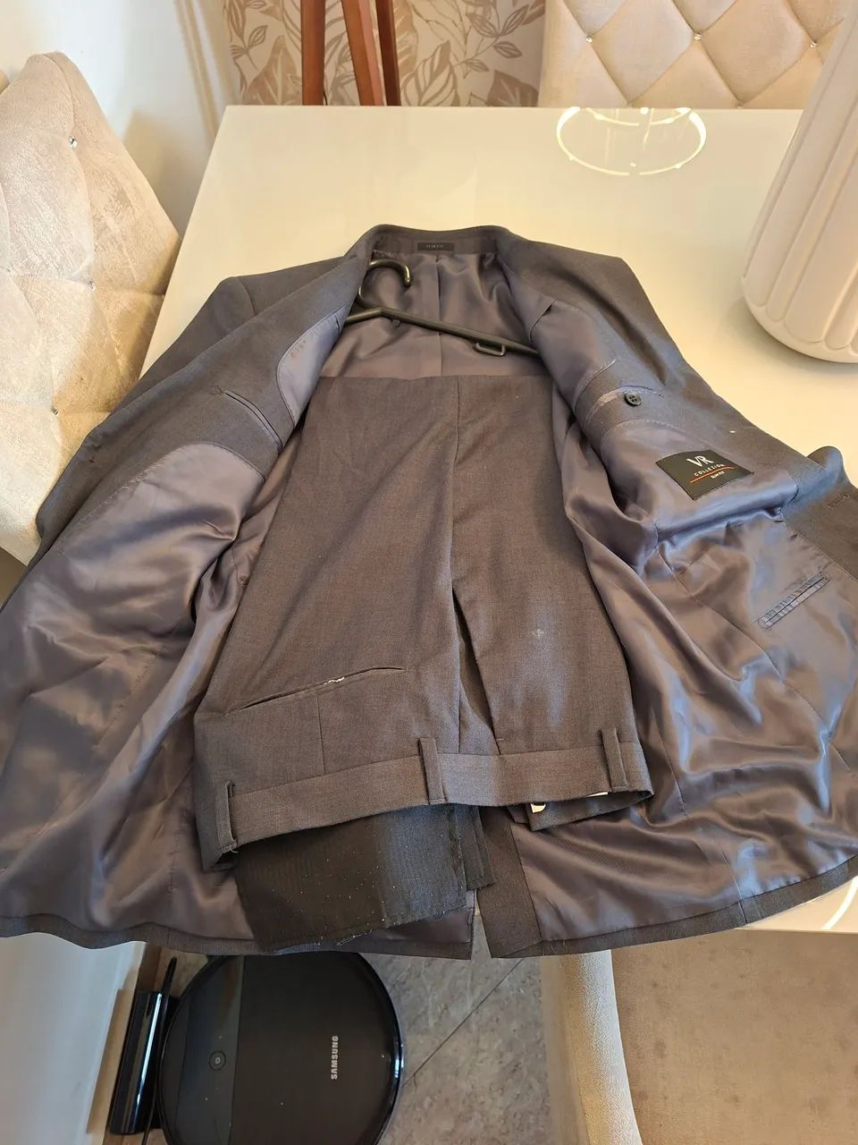 Terno e Calça Cinza Slim VR - (Tamanho 40) - Foto 3