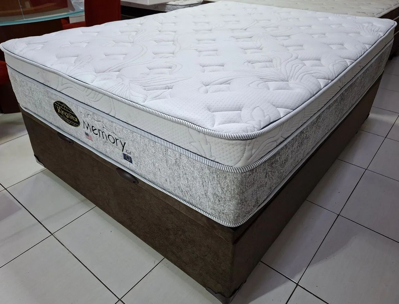 Cama Box Casal Com Baú - ENTREGA GRÁTIS