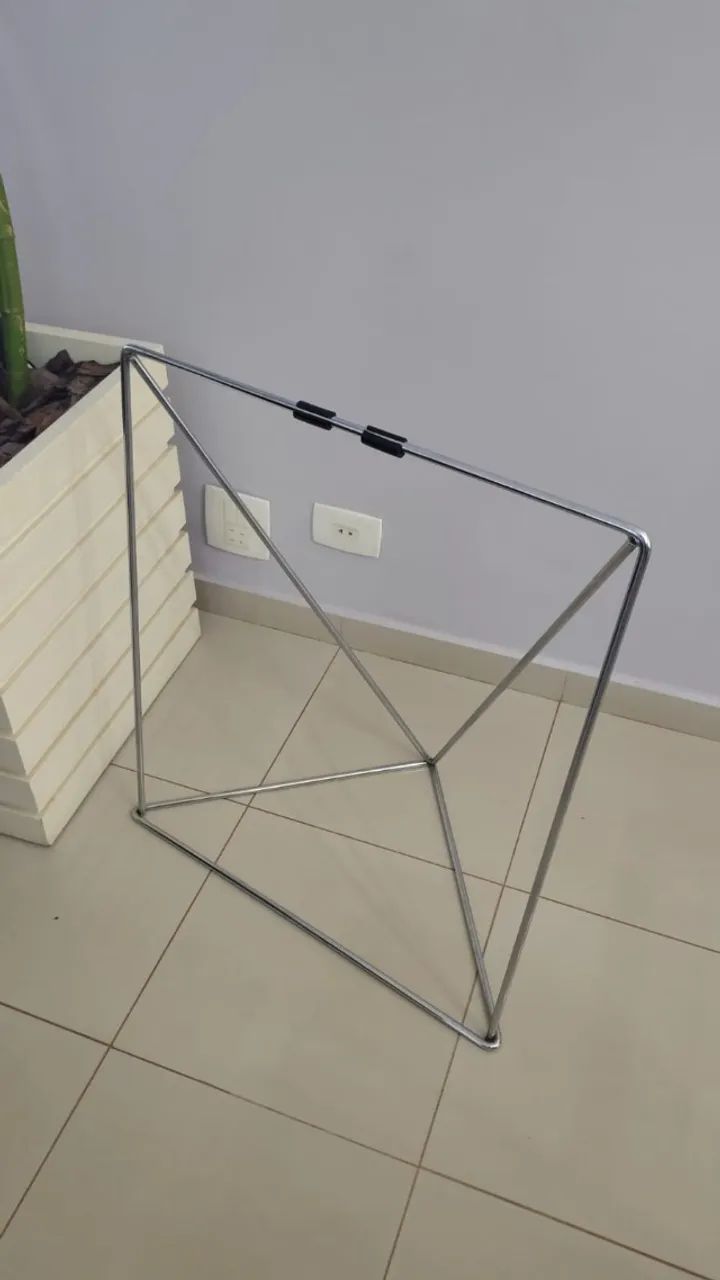 PAR de base cromada para mesa (sem entrega)