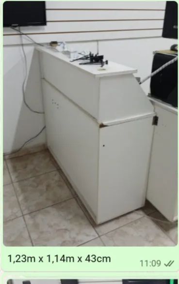 Espaçoso Balcão de Loja 3 módulos, usado - Foto 3