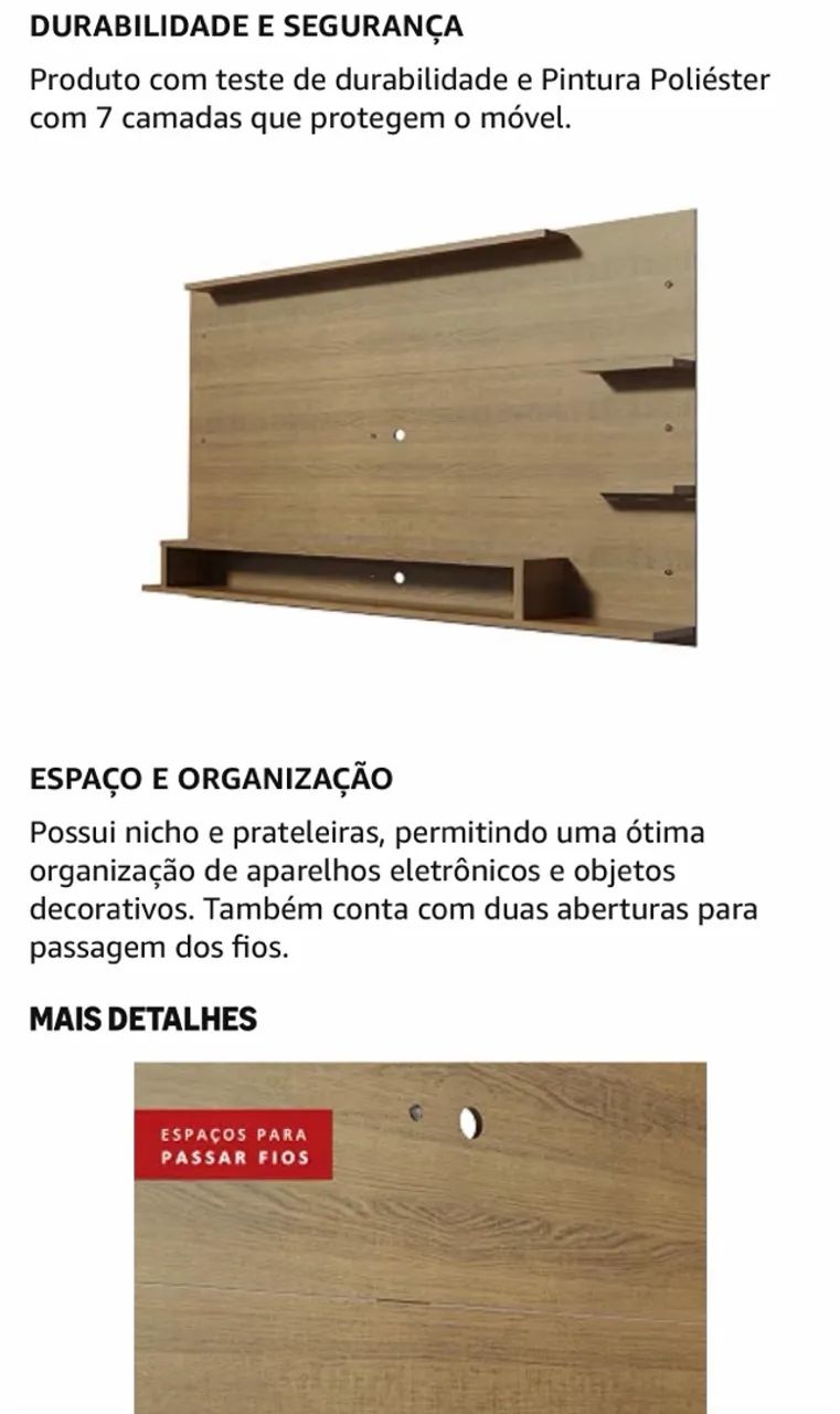 Painel Tv Até 60 Polegadas Madesa Alfa - Foto 4