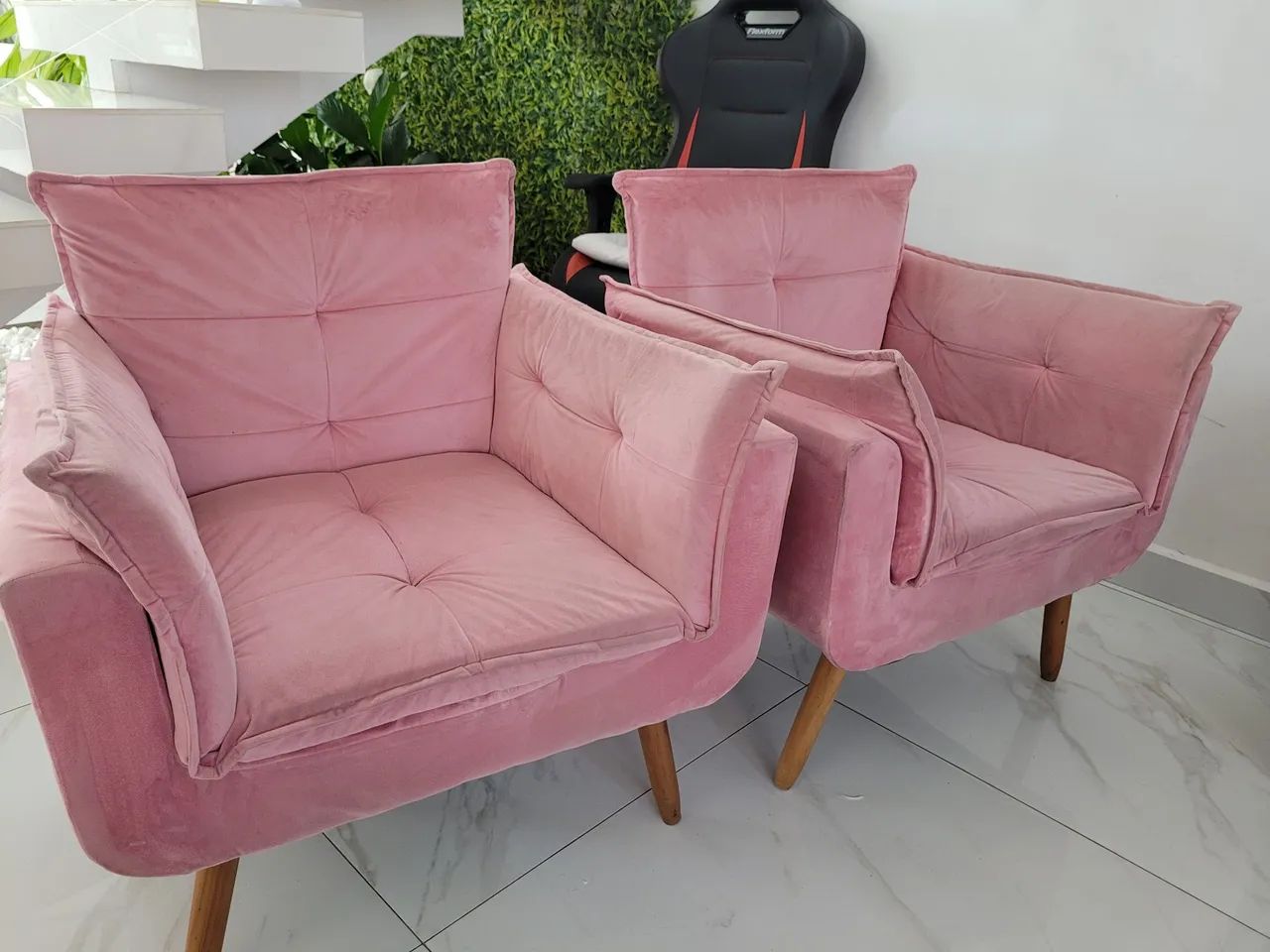  Poltrona  Decorativa Para Sala Recepção/ Escritório 
