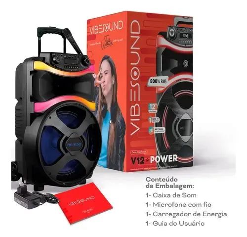 caixa de som BEM ALTA vibe sound 800w - Equipamentos e Acessórios