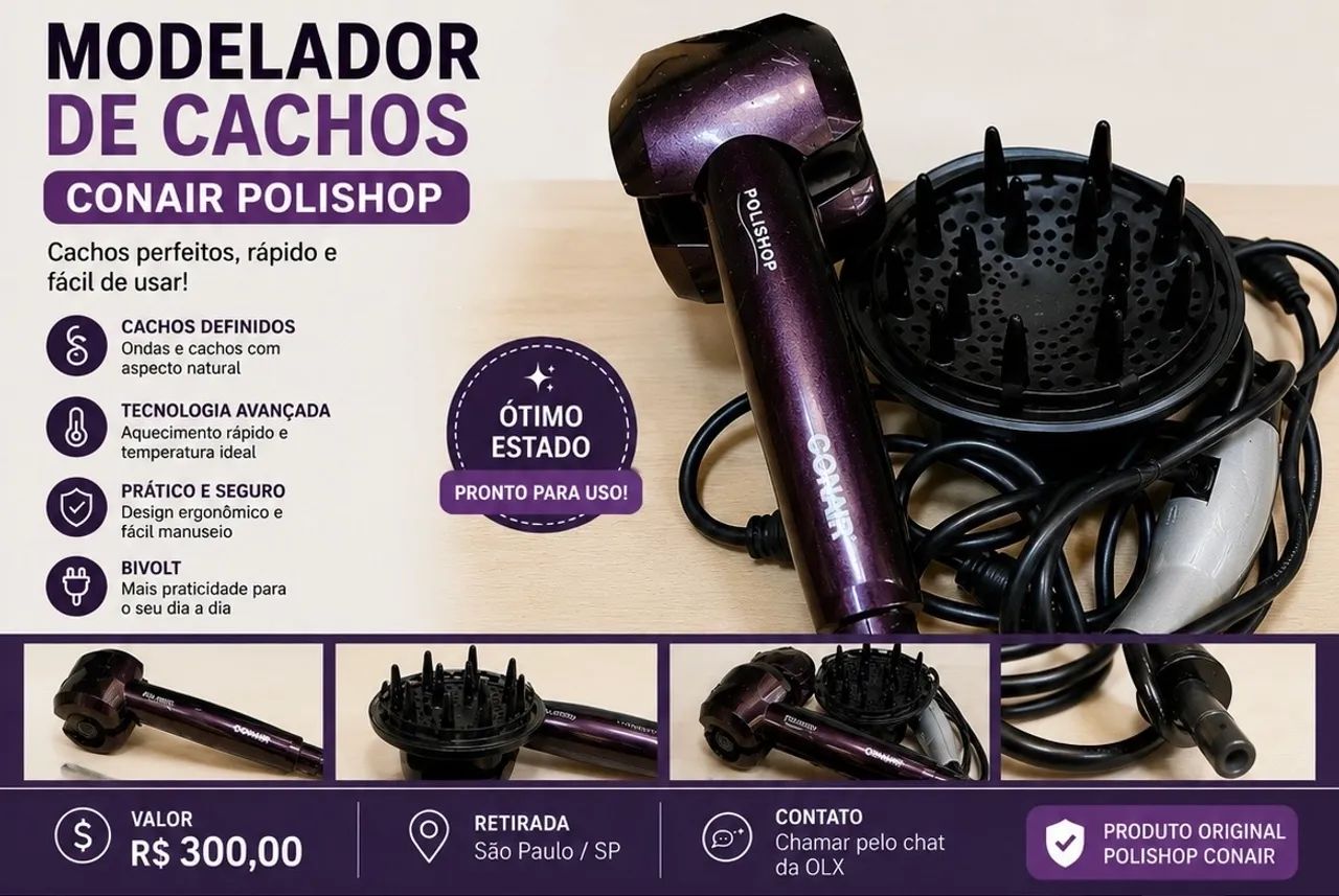Modelador De Cachos Conair Polishop 