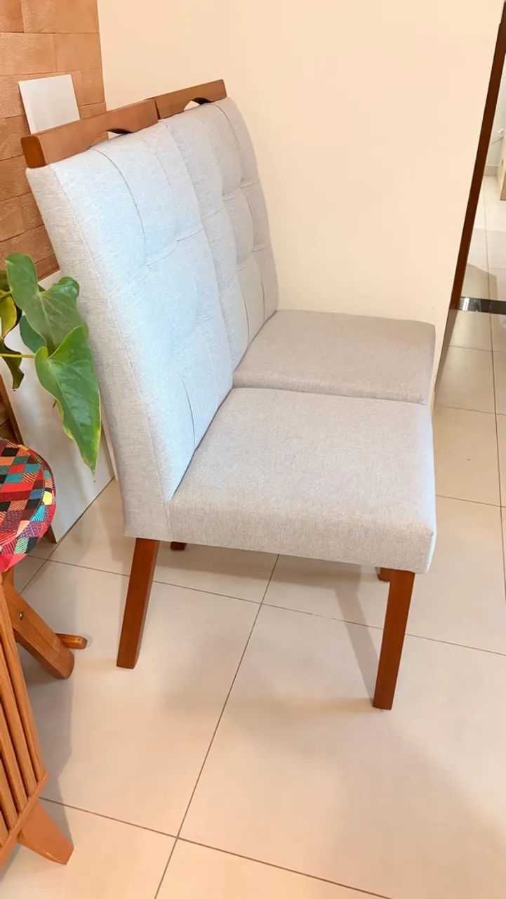 Cadeira para mesa de jantar em linho  - Foto 2
