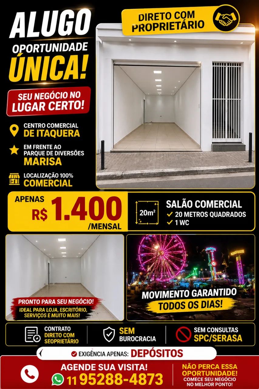 Alugo 3 salões comerciais no centro de Itaquera  - Foto 2