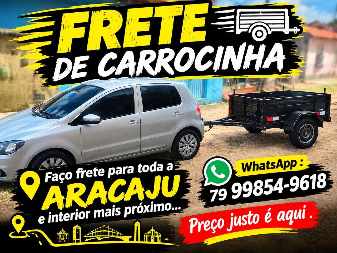 FRETE CARROCINHA 24 HR