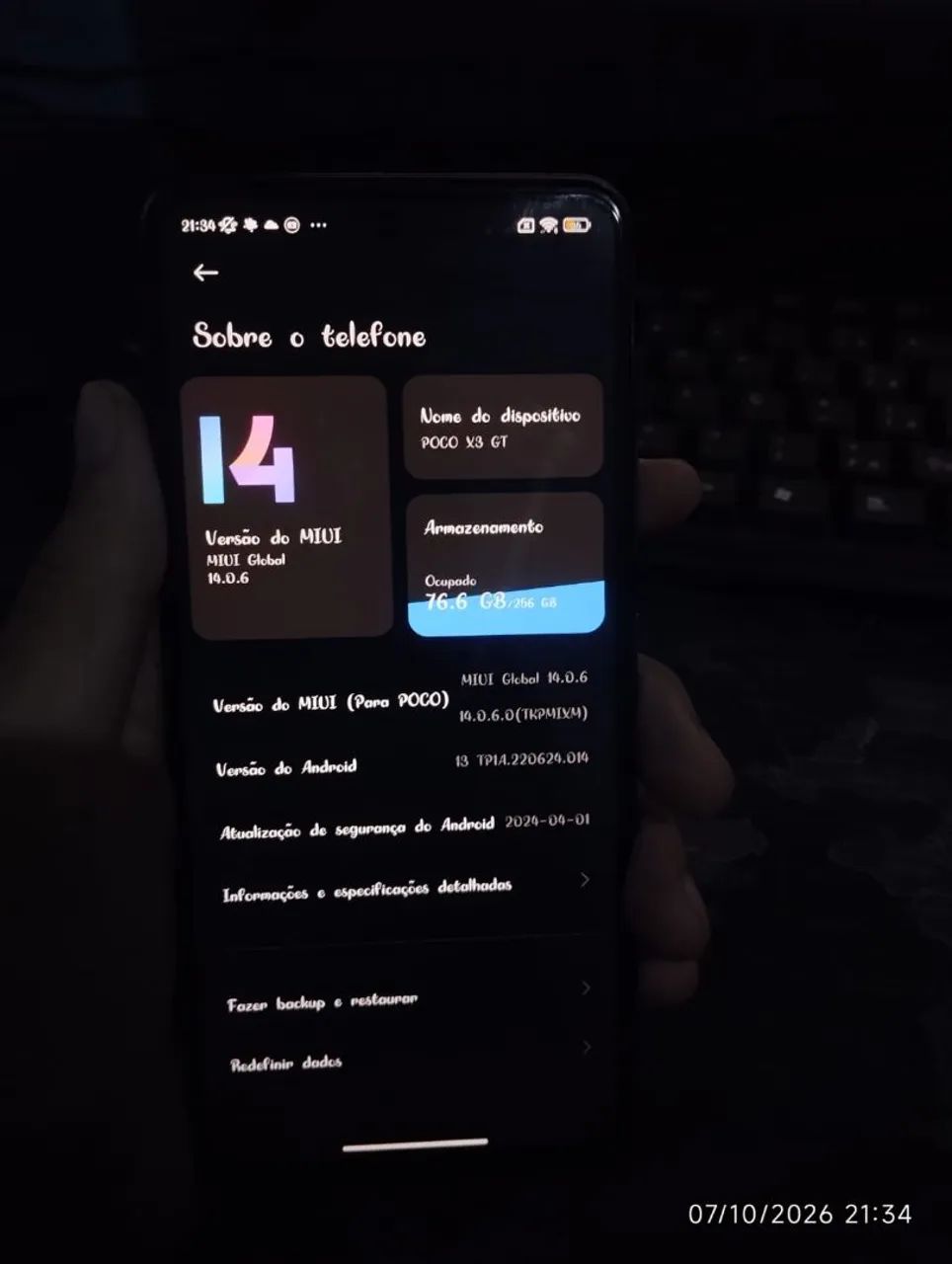 POCO X3 GT 256GB E 8 DE RAM - Foto 3