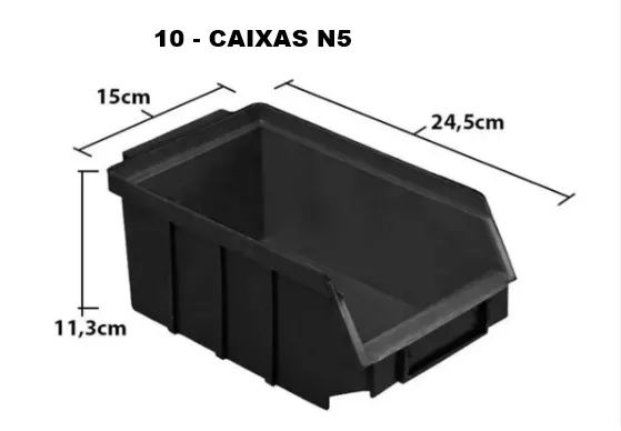 Caixa Plástica Bin para organizar - usadas - Foto 3