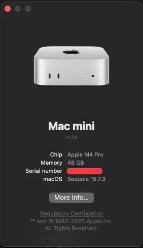 Mac Mini M4 Pro 48GB453824911025776643