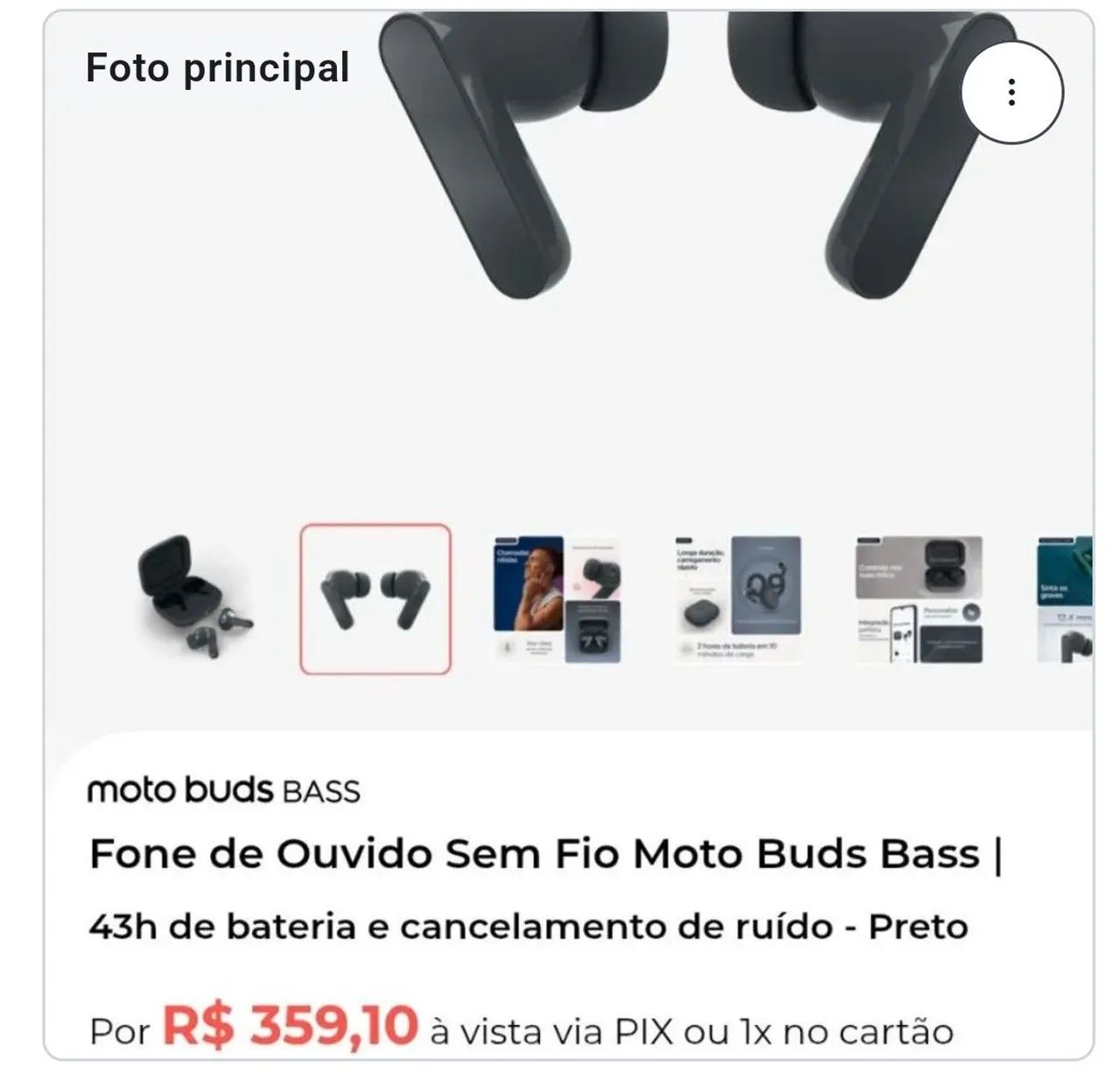 Fone bluetooth Moto Buds Bass - Foto 4