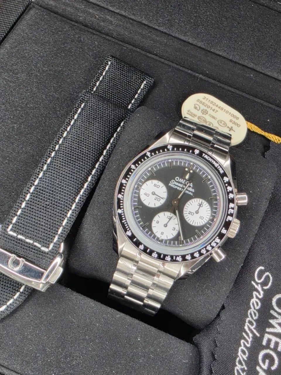 Relogio Omega Speedmaster Reverse Panda Super Clone RECEBEU VOCE