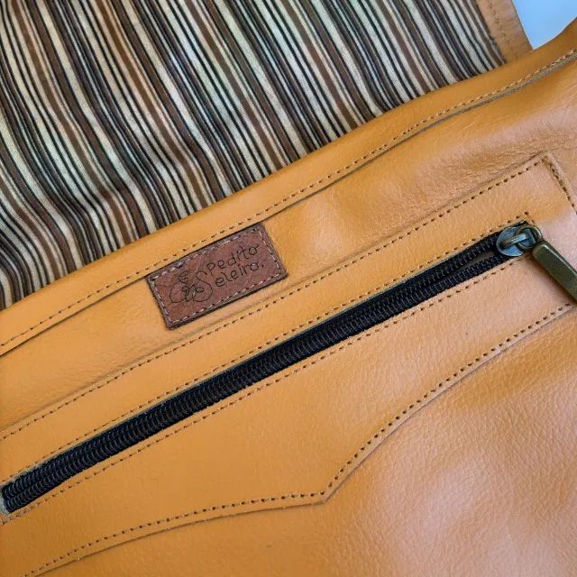 Espedito Seleiro Bolsa De Couro Legítimo Assinada - Foto 3