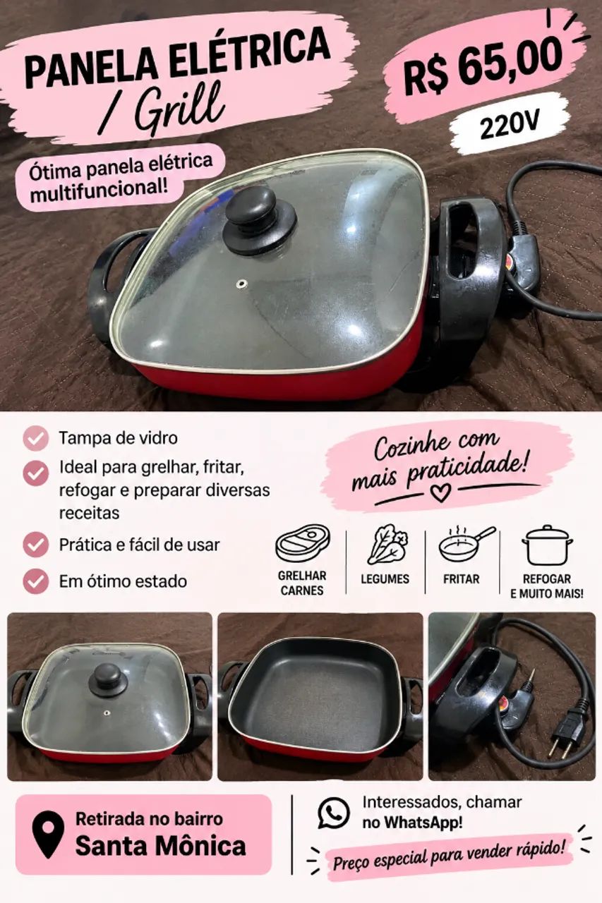 Tv e panela/grill elétrica  - Foto 2