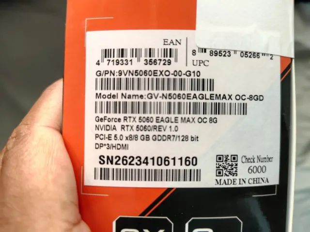 RTX 5060 Gigabyte Eagle Max OC 8GB DLSS 5 RT - Foto 4
