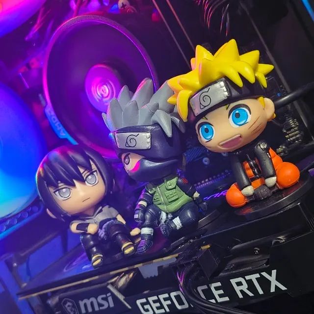 Mini Bonecos Naruto Kakashi Sasuke Anime 9cm Decoração Setup