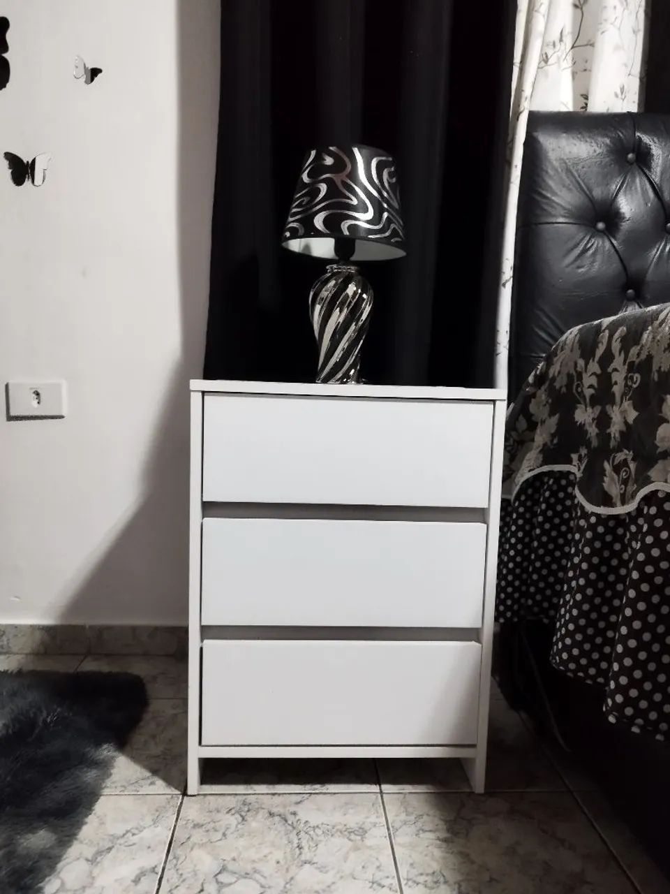 Kit 2 Criado Mudo Branco 