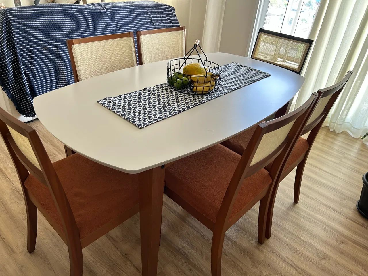 Mesa de jantar 1,60m + 6 cadeiras Tiê CabeCasa MadeiraMadeira - Foto 2