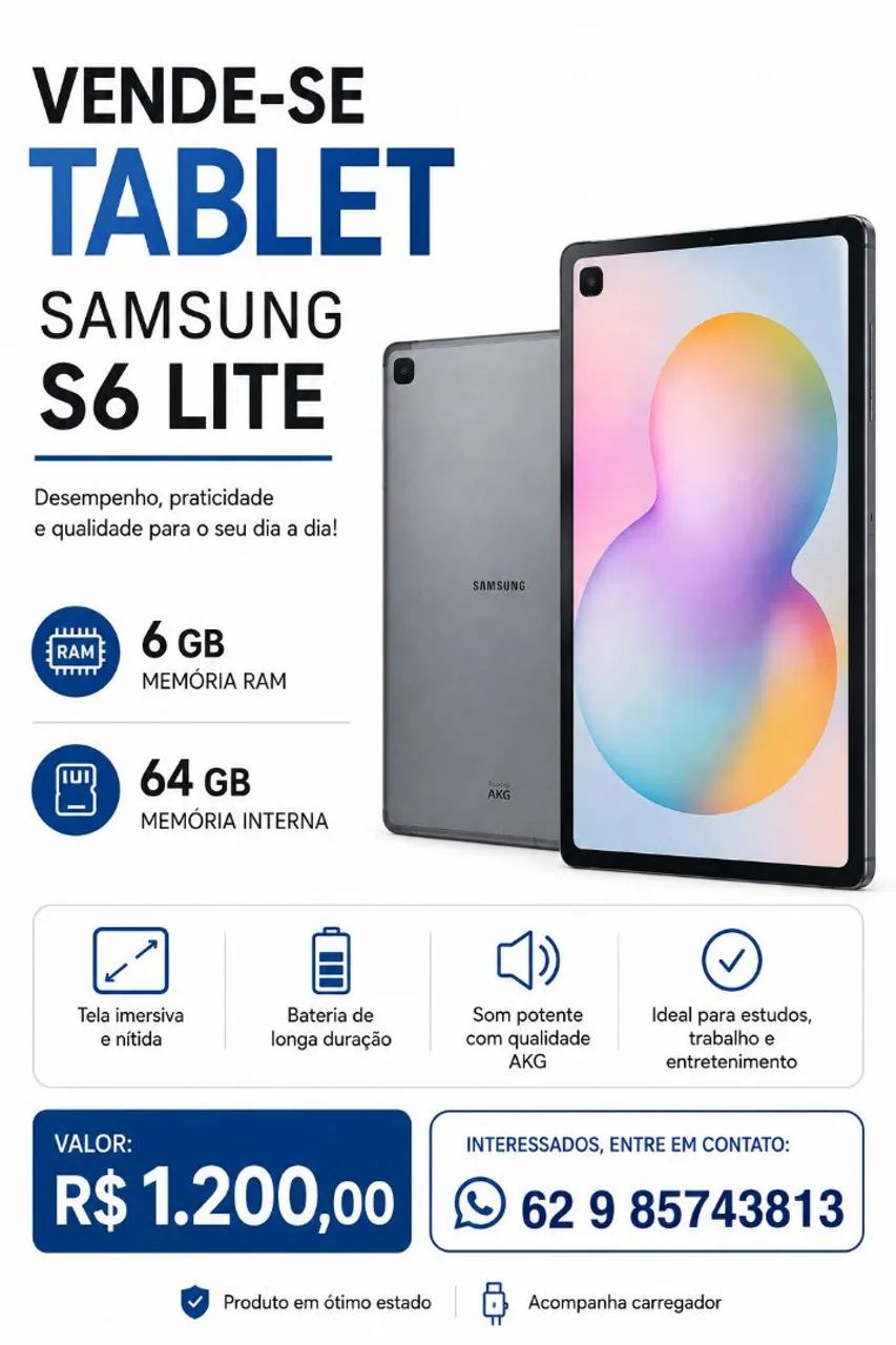 Vende-se tablet Samsung