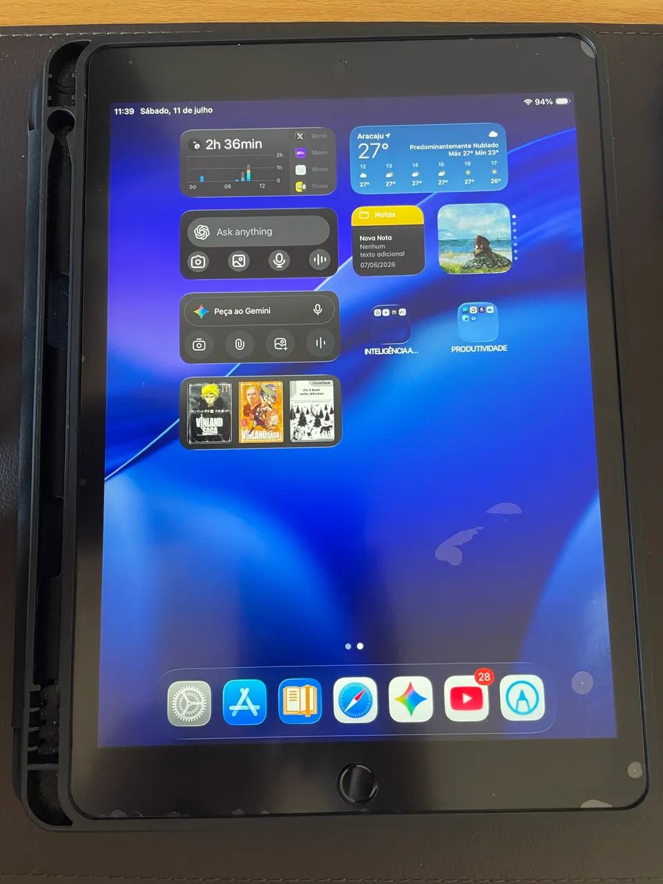 iPad 9 64GB Cinza Espacial + Caneta Magnética e Capa 