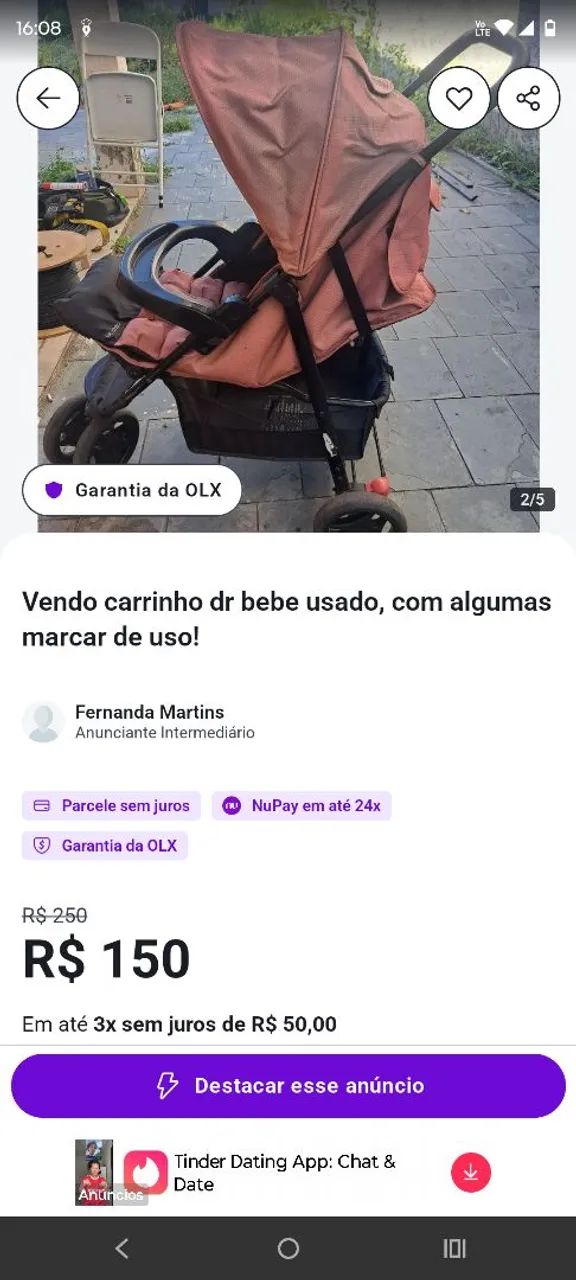 Carrinho de bebê usado - Foto 3