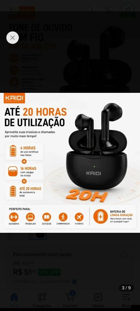 Fone de ouvido sem  - Foto 4