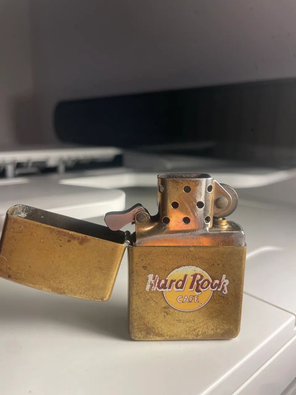 Zippo Hard Rock Cafe Los Angeles 本体 Zippo Original Hard Rock Cafe - Colecionador - Hobbies e coleções