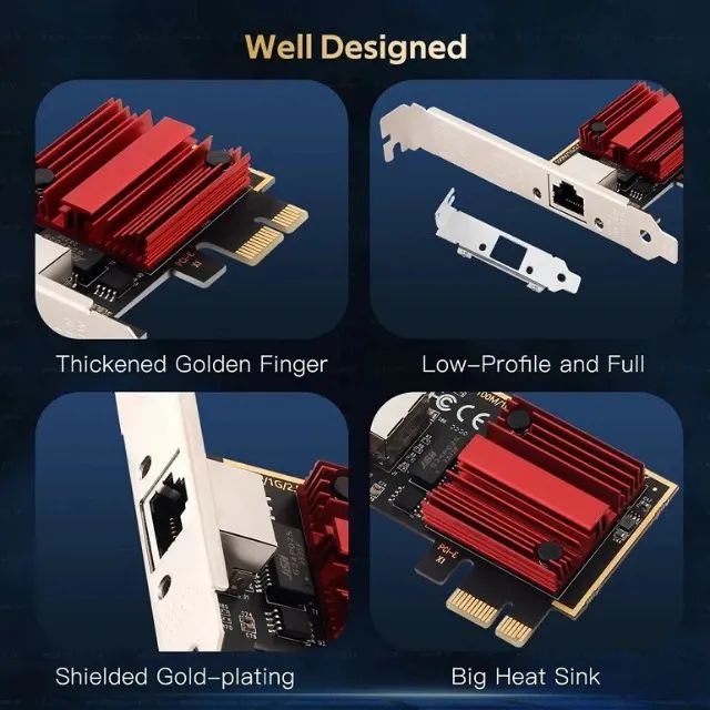 Placa de Rede 2.5g  Pci-e Rj45 2500Mbps Fenvi - Foto 4