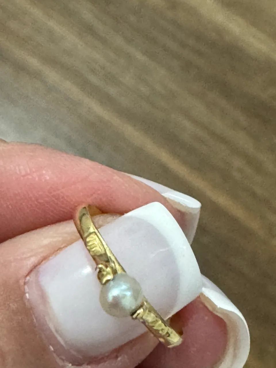 Vendo anel de ouro com pérola  - Foto 2