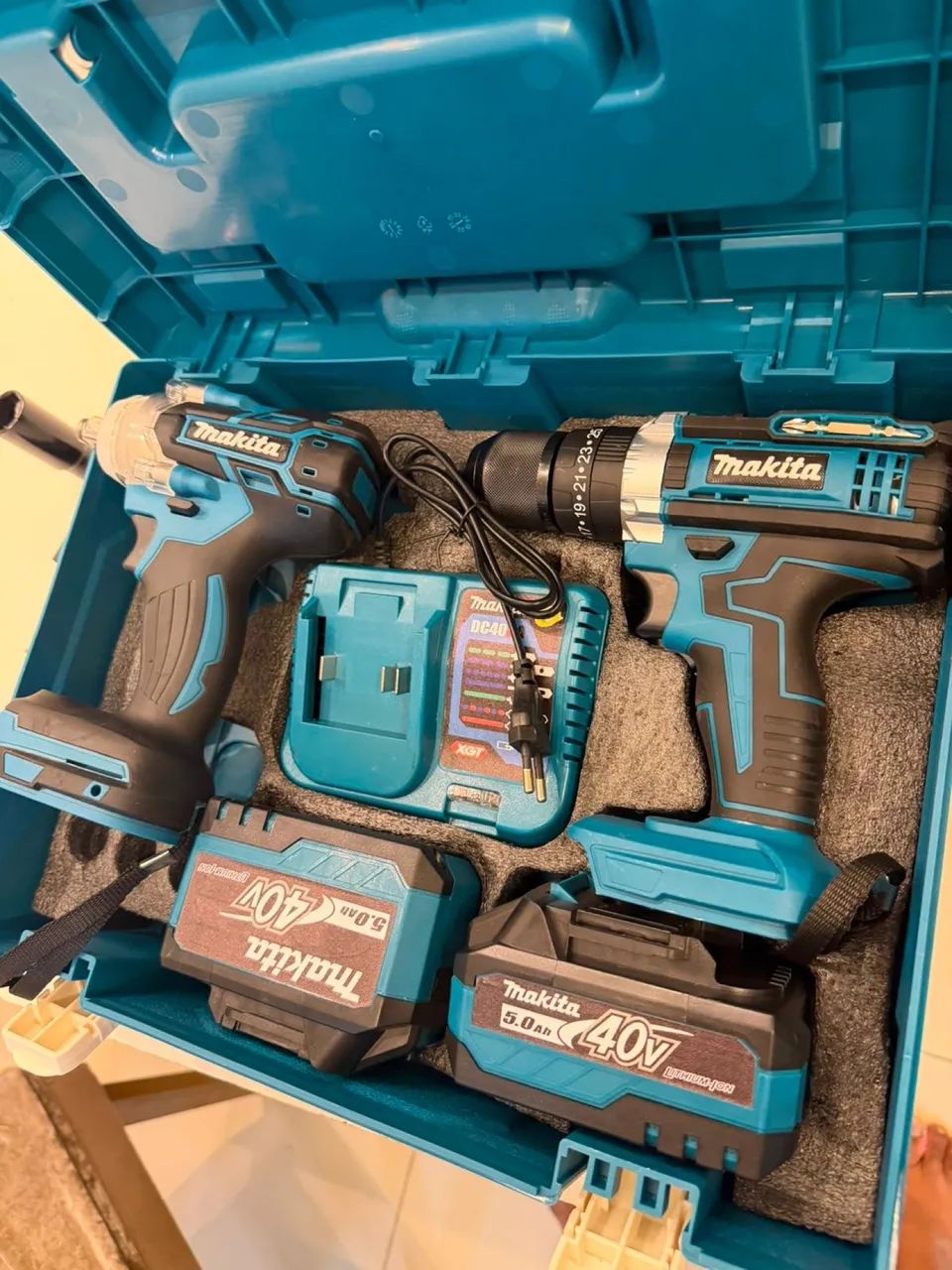 kit ferramentas makita  chave de impacto 40v + parafusadeira impacto 40v, zap: * - Foto 5