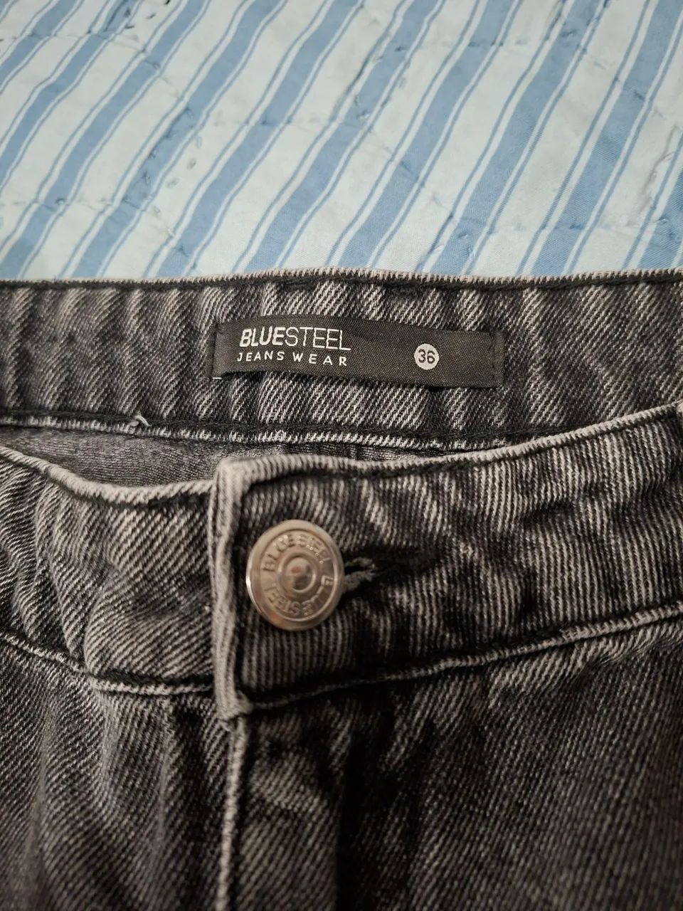 Saia cargo jeans escuro - Foto 3