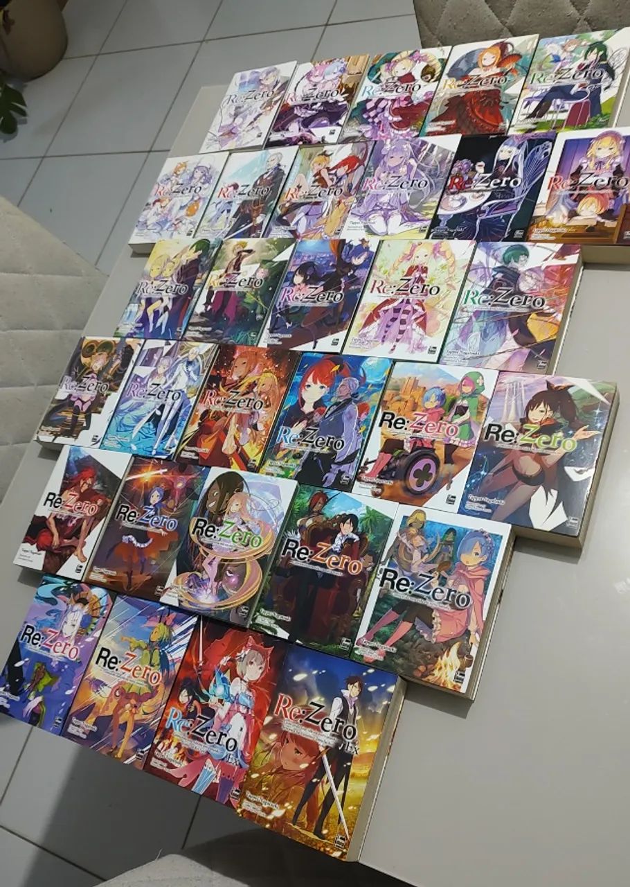 RE ZERO NOVELS Volumes 1 ao 29 + Ex 1 e 2!