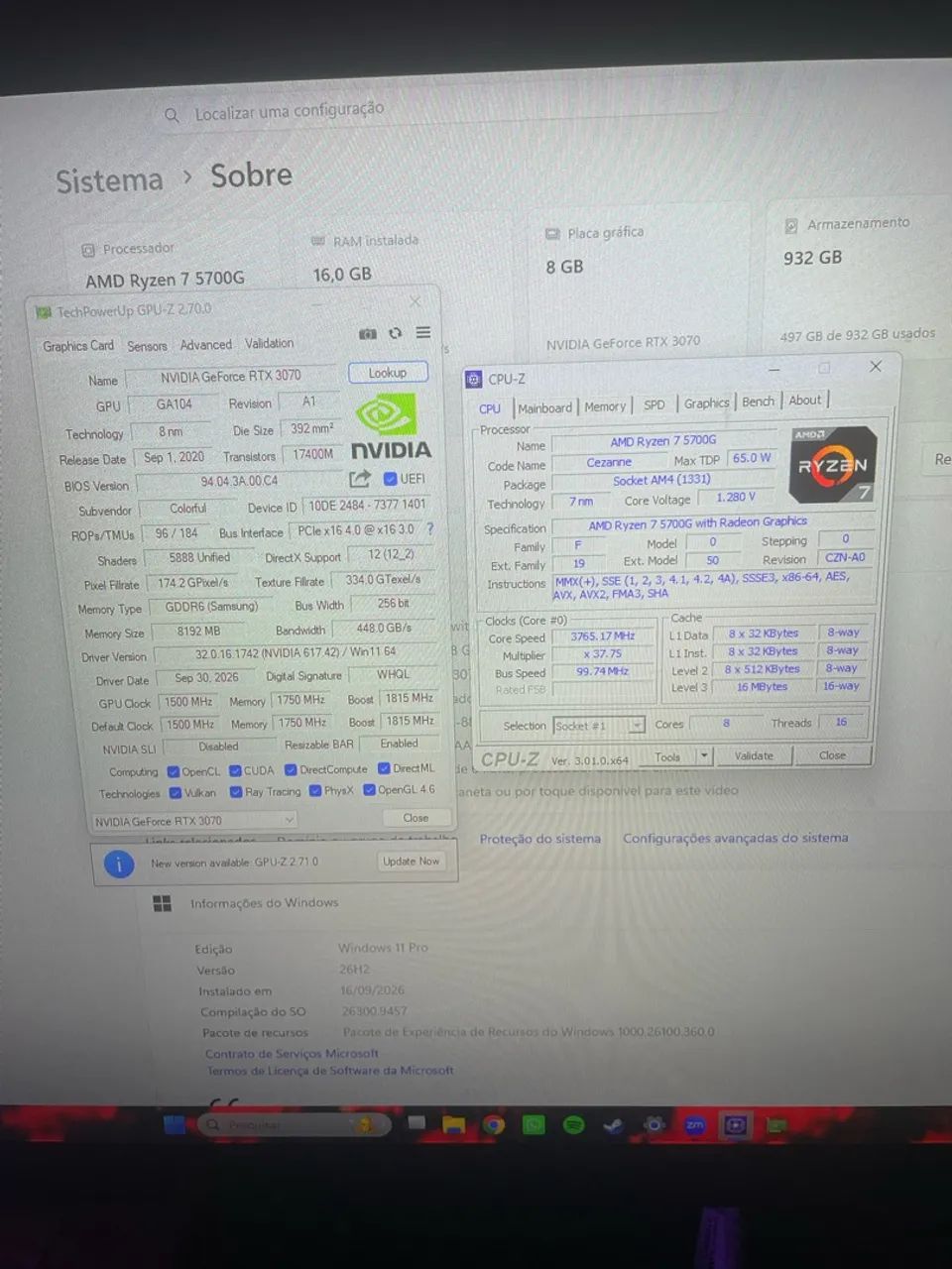 PC GAMER RYZEN 7 + RTX 3070 - Foto 4