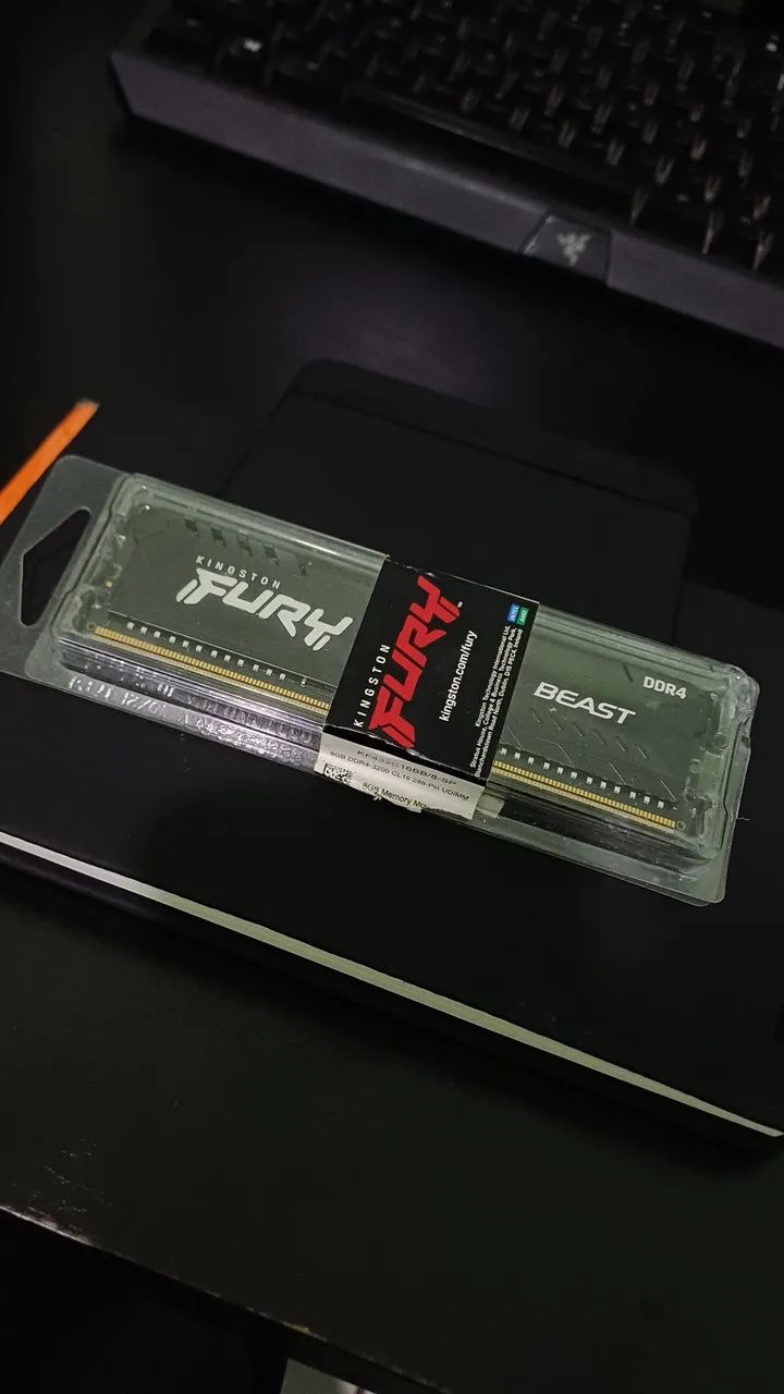 MEMÓRIA RAM KINGSTON FURY 8GB, 3200MHZ, CL16