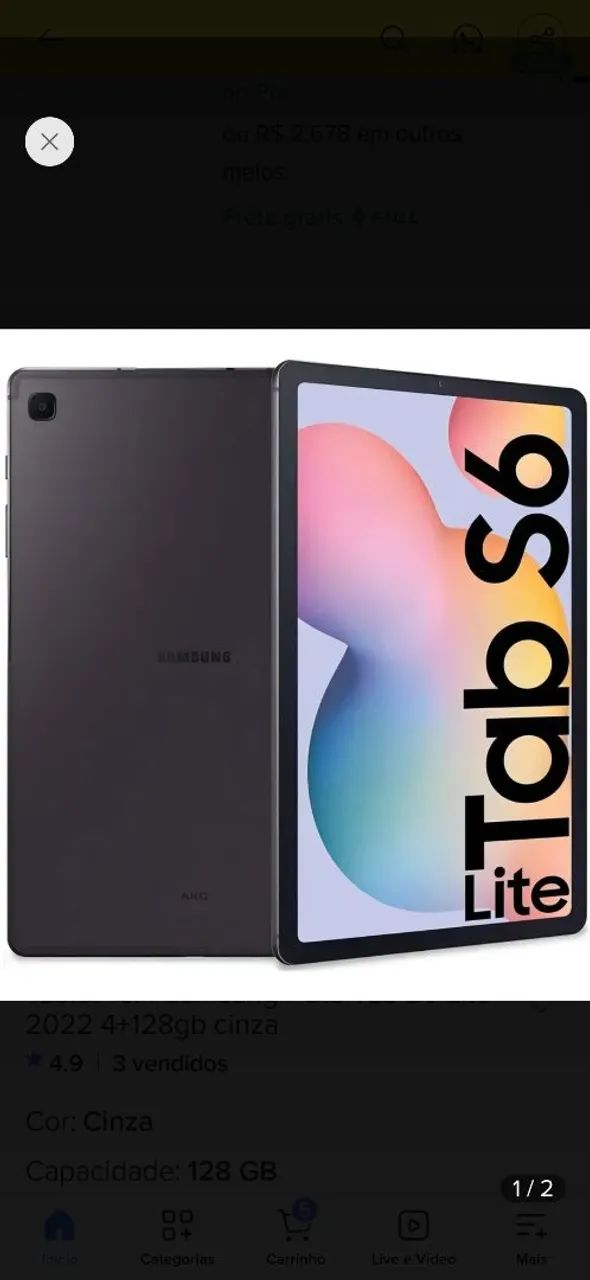 VENDE-SE TABLET S6 LITE 64GB