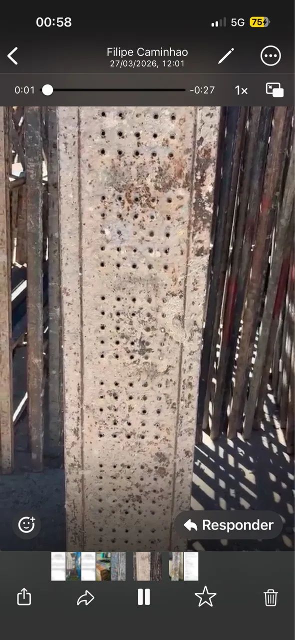 Piso metálico fachadeiro 2m