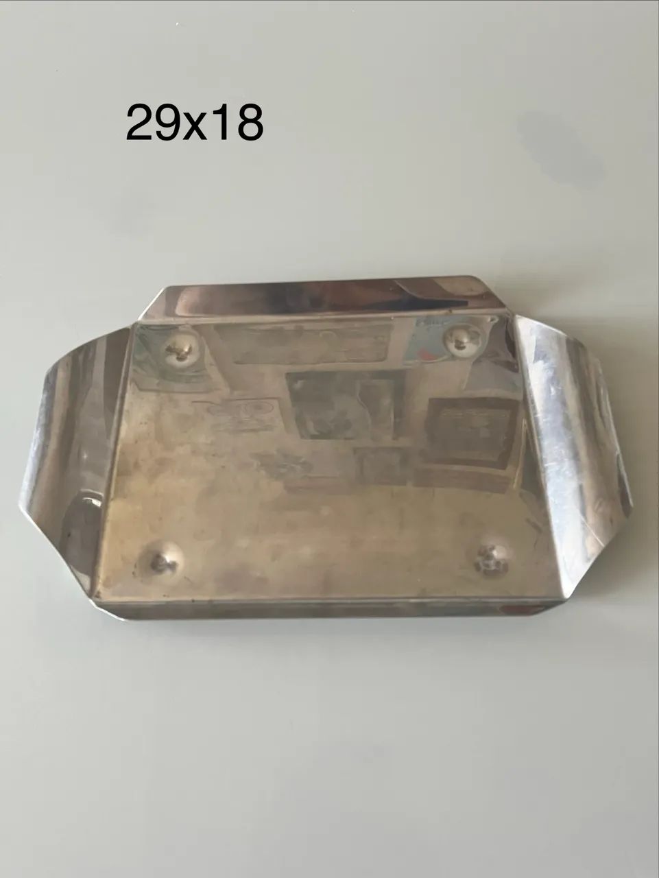 Bandeja retangular inox